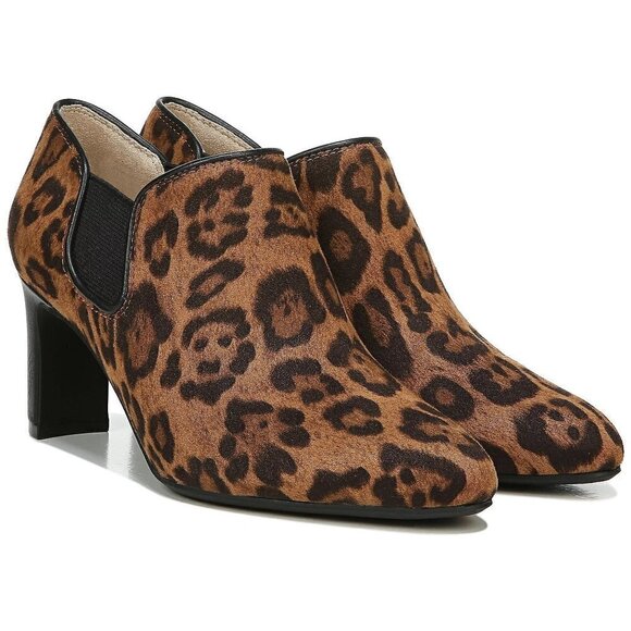 Lifestride Slip-On Booties Gilmore Leopard Women's Size 7W - Picture 1 of 13